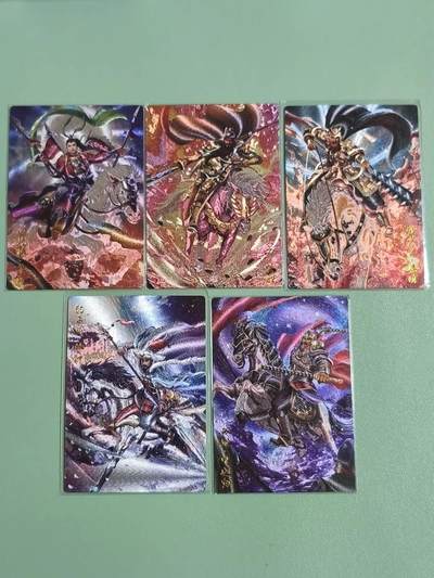 光影卡牌第29期，各家亲签，各家套卡，持续收拍品 - 豪卡周千策水浒，五虎上将，粗闪工艺