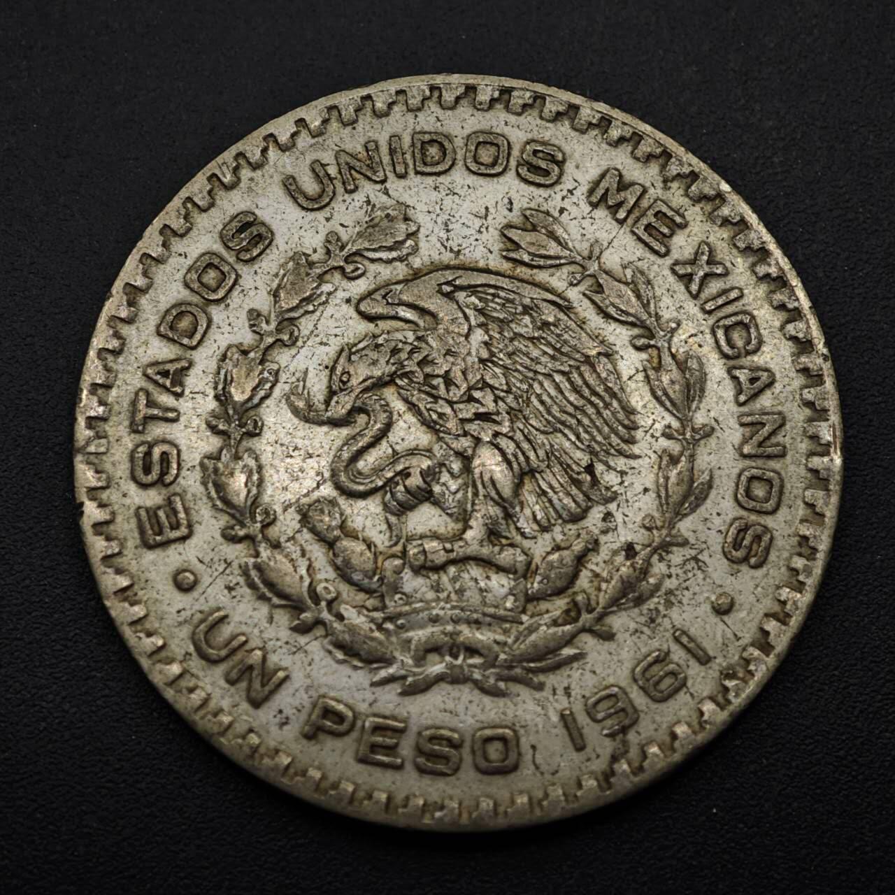 【淘币小摊】实时拍第八百五十三拍   散币银币场   满百包邮可预留二周 每周一统一发货   墨西哥1961年一比索低银币