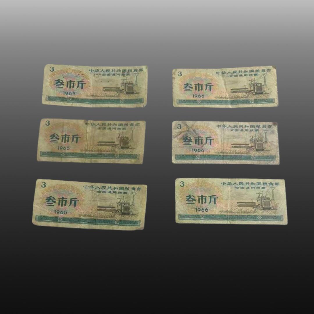 安欣精品票证专场 地区粮票9张，全国通用粮票6张