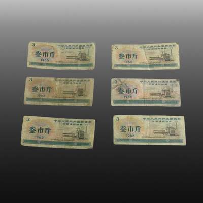 安欣精品票证专场 - 地区粮票9张，全国通用粮票6张