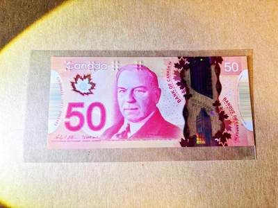 【Blue Auction】世界纸币精拍第778期——18级TOP拍卖/信誉/品质/专业/高效💫 - 加拿大 50元 塑料钞 全新UNC