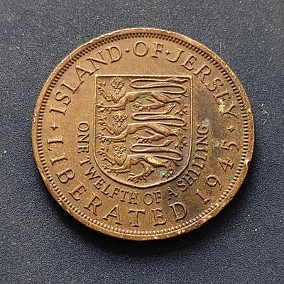 【全场包邮】纯粹捡漏拍496场-持续更新中 - 泽西1945年乔治五世1/12先令大铜币