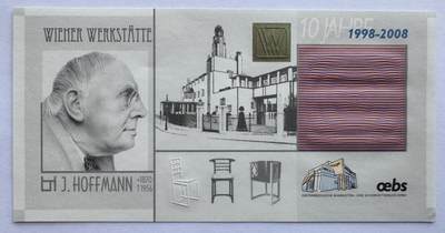 2026第2场（总第229期）：精品测试钞、连体钞综合场 - 奥地利Oebs 维也纳工坊～设计大师“约瑟夫·霍夫曼”Oebs成立10周年单面测试钞UNC