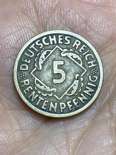 2026年第十三场(总第一百八十二场）外国好品散币场(免佣金) - 德意志魏玛共和国1924年5芬尼(地产抵押马克，A标柏林造)