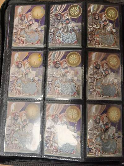 趣卡卡拍No.23期（无佣金免手续费，分享成交有奖） - 【粗闪】燎原卡牌-百帝传特卡 彫仙 关羽三工艺3宫1套9张（幻彩+粗闪+冷烫）