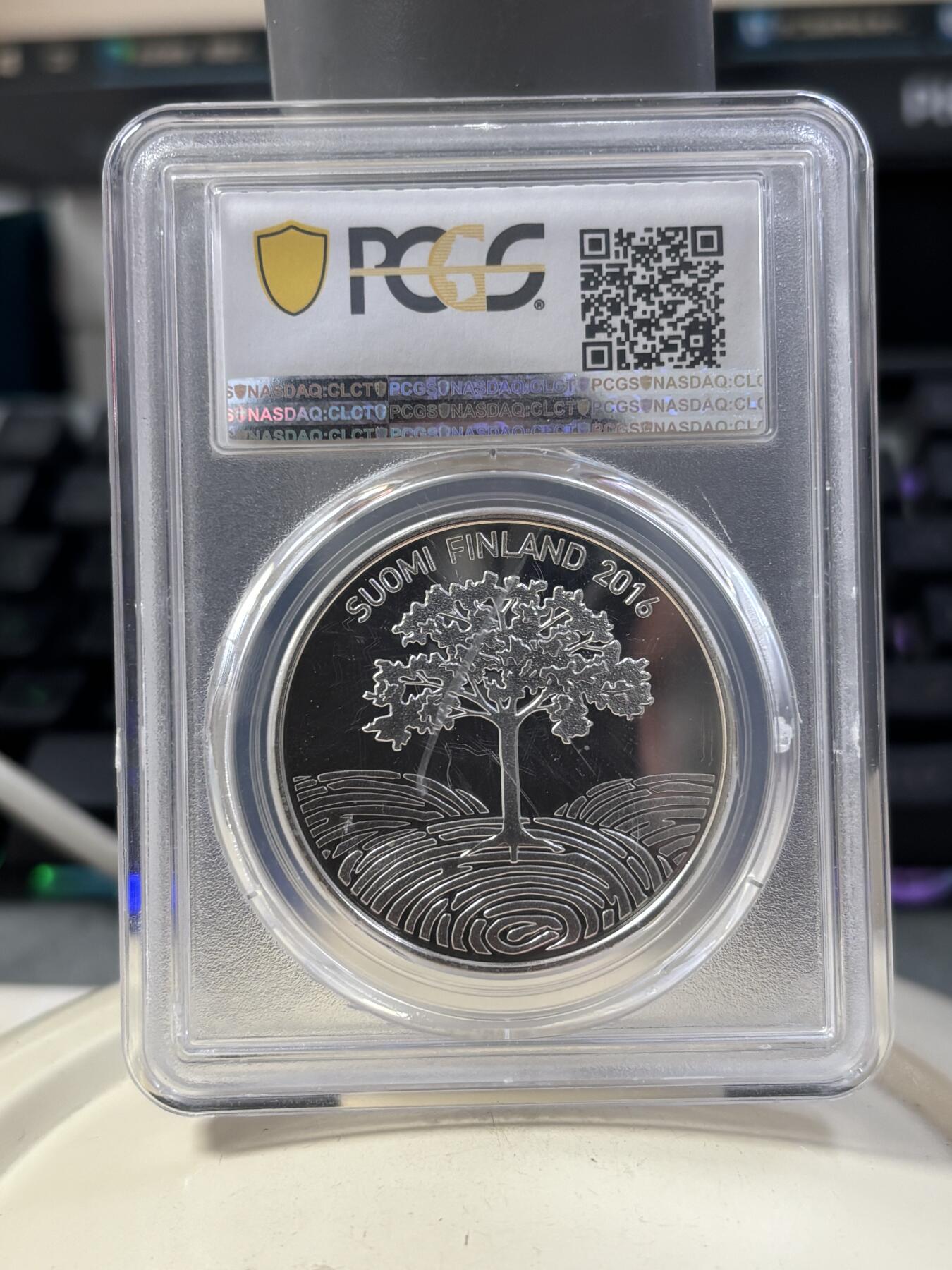 第189期拍卖 芬兰2016年发行工作的意义20欧精制纪念银币PCGS-PR70,925银，25.5克