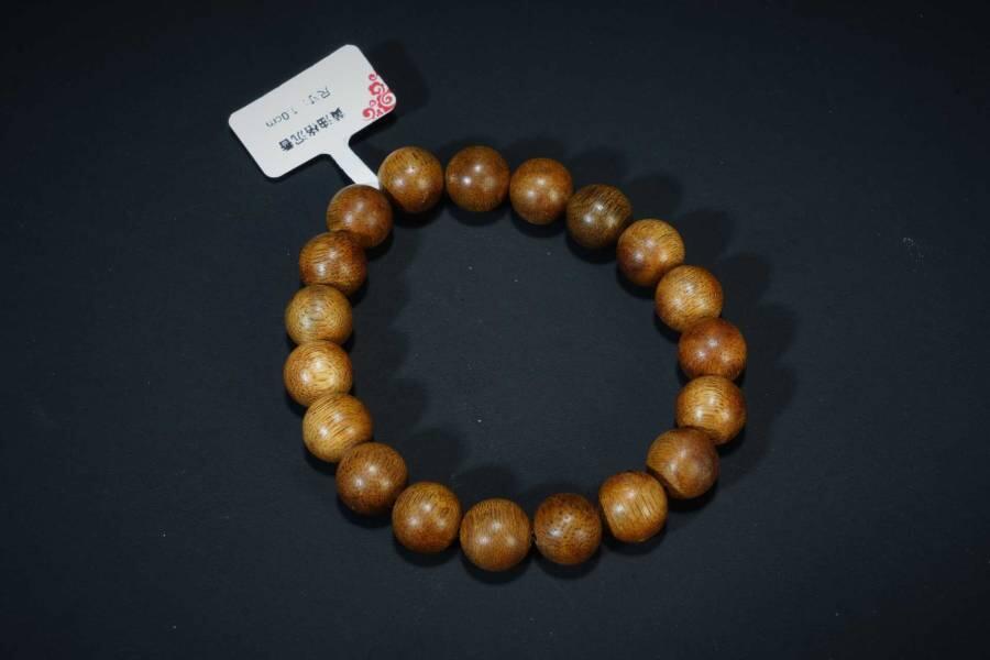 上海都达杂项专场十七（全场包邮） 天然黄油格沉香1.0圆珠手串 附鉴定证书87-209