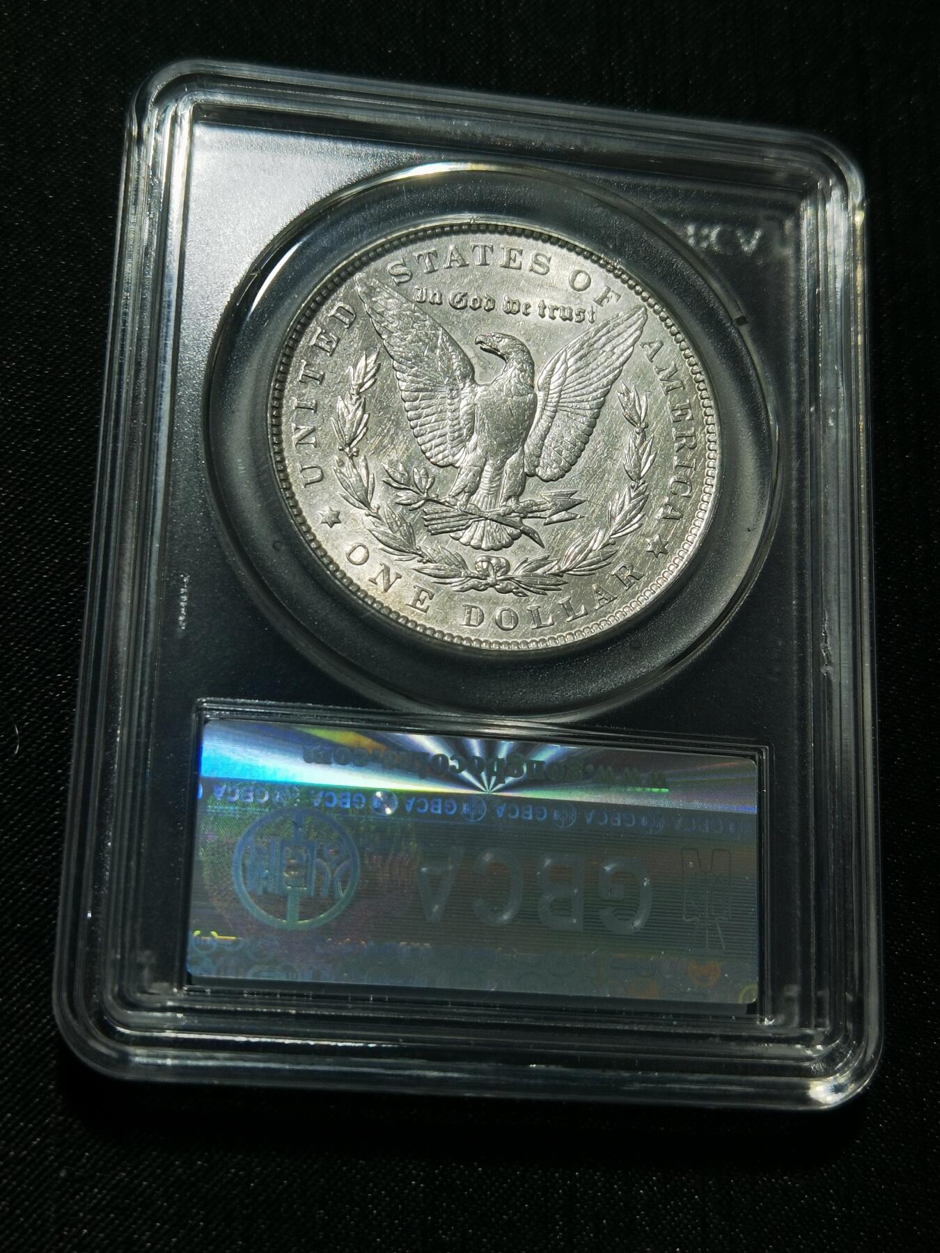 天下钱庄专场欢迎参拍 公博评级MS64 1889美国摩根一美元银币