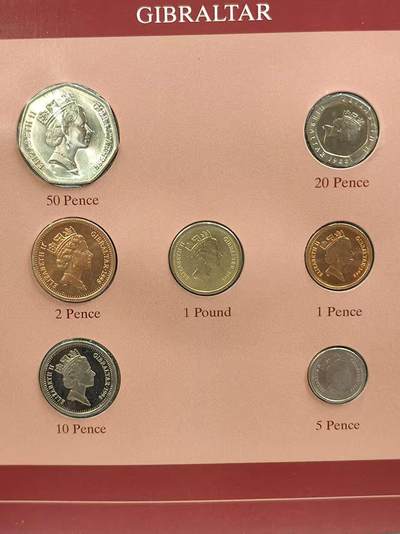 G&W世界散币，银币处理专场（第44场） - 富兰克林-直布罗陀7枚套