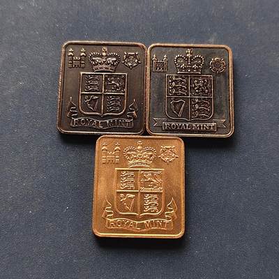 【全场包邮】纯粹捡漏拍496场-持续更新中 - 【纪念章】英国精制套币年份纪念章3枚一组