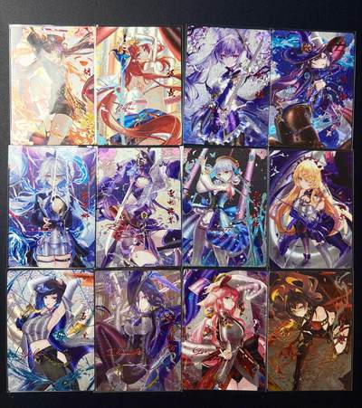 NO.22 好又多金牌大场，年前倒数第3期！每周一站式配齐，方便凑单！（周6晚9点截拍，卖家送拍0抽成！） - 原神系列卡牌 2024年纪念套卡 一套12张 粗闪