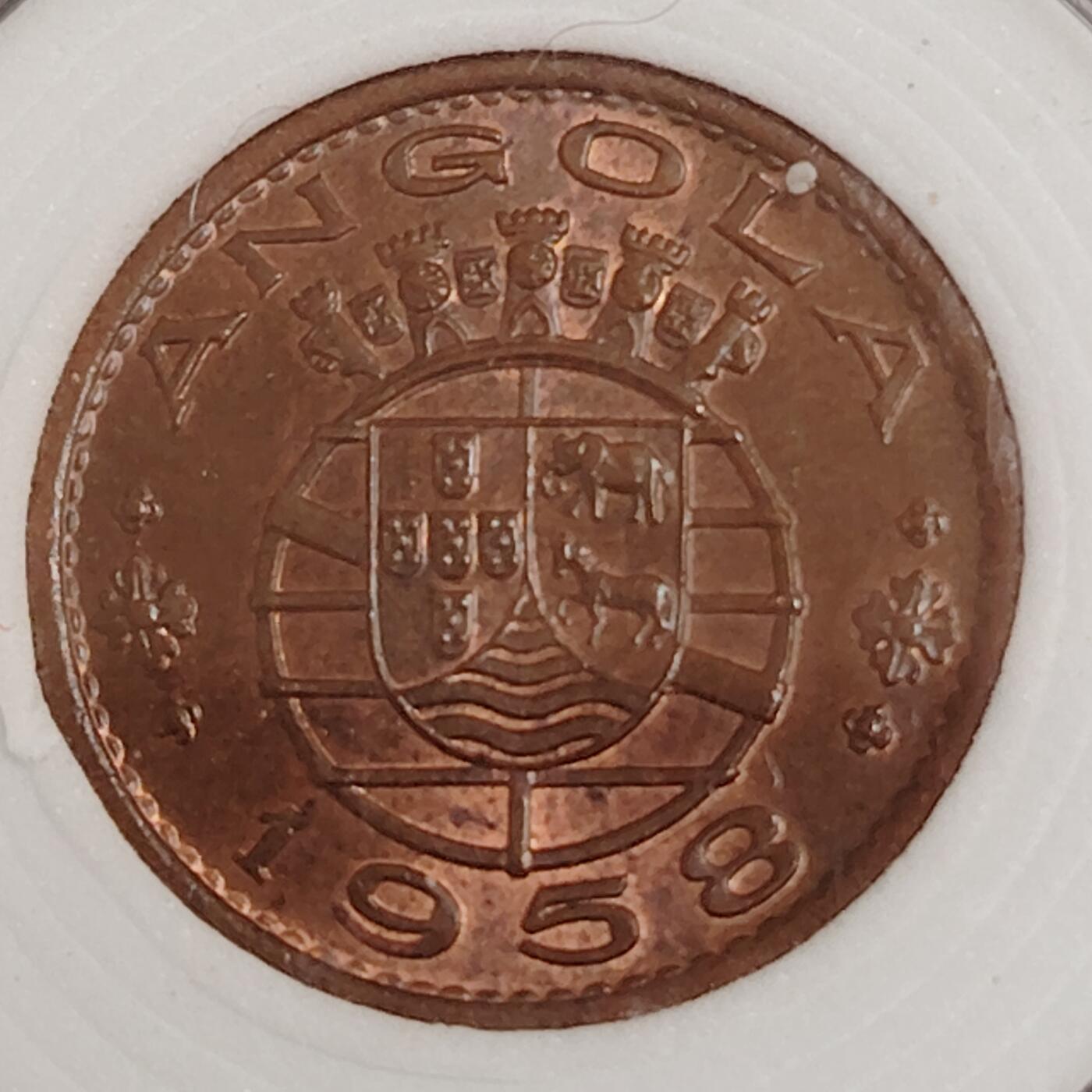 布加迪🐬～世界钱币(上海)🌾第 271 期 /  各国套币和散币 安哥拉🇦🇴 1958年 50分