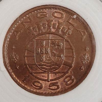 布加迪🐬～世界钱币(上海)🌾第 271 期 /  各国套币和散币 - 安哥拉🇦🇴 1958年 50分