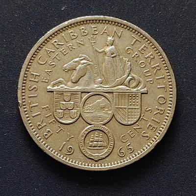 【全场包邮】纯粹捡漏拍496场-持续更新中 - 英属加勒比地区1965年1元