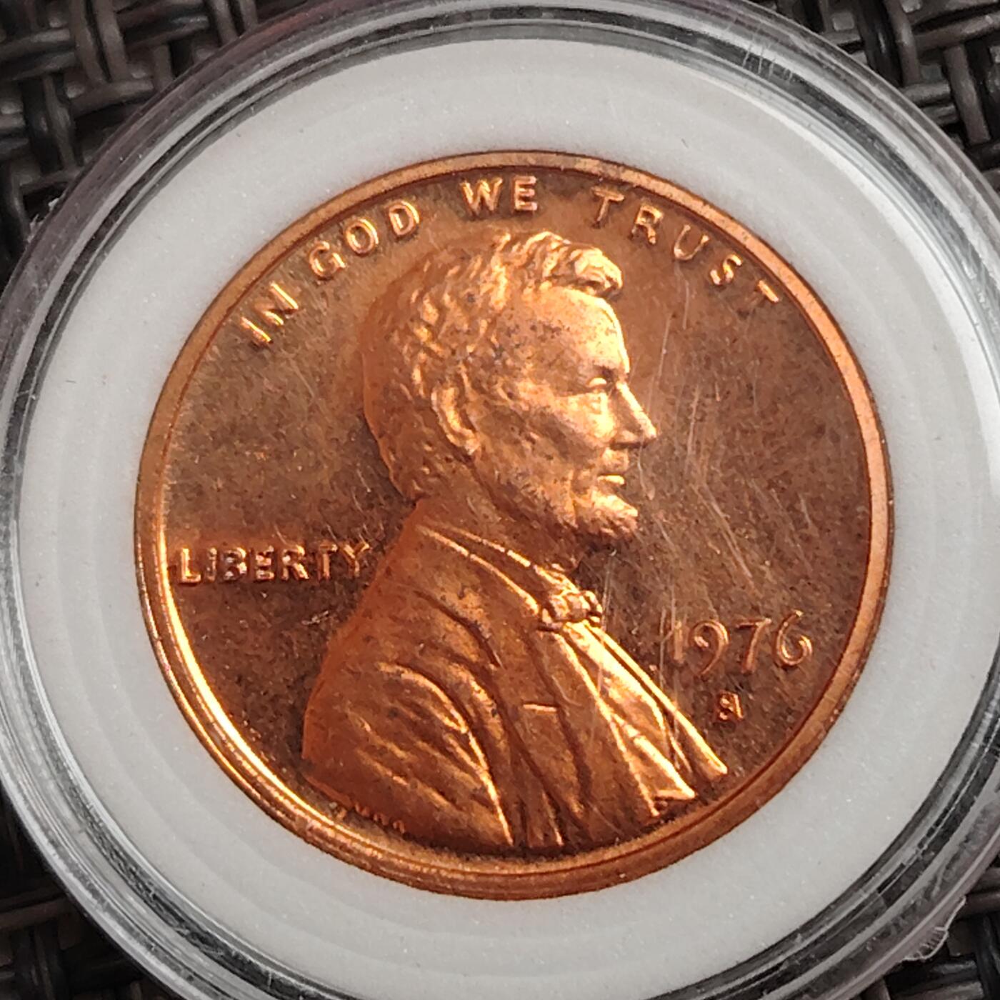 布加迪🐬～世界钱币(上海)🌾第 271 期 /  各国套币和散币 美国🇺🇸 1976年 1分 林肯头像精制币