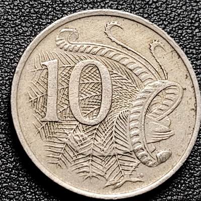 泉币菌-第173场- 精品福利场 - 英属 澳大利亚1968年10分铜镍币 琴鸟 伊丽莎白二世女王  铜镍币 23.6mm