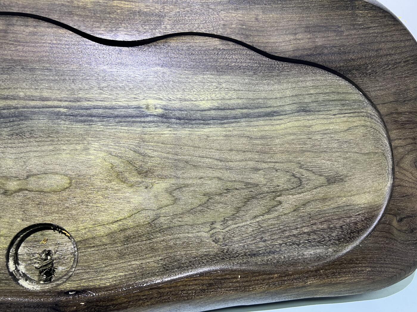 零元拍：01-21-1乌木金丝楠 3D云朵纹 茶盘 金丝爆满 香味满满。尺寸约：55/26.5/4CM厚。五斤多重