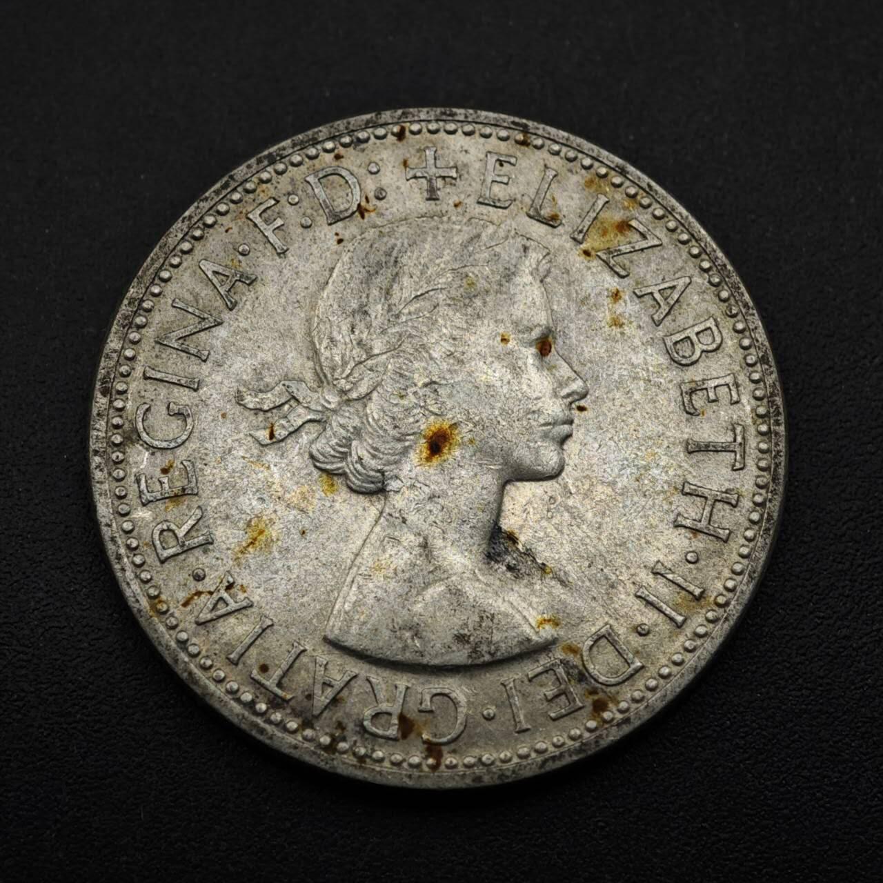 【淘币小摊】实时拍第八百五十三拍   散币银币场   满百包邮可预留二周 每周一统一发货   澳大利亚1954年伊丽莎白二世弗洛林银币