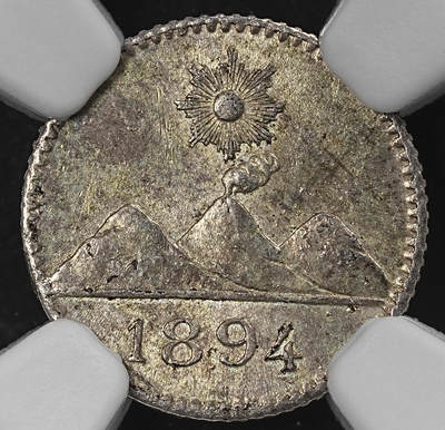 修遠堂世界钱币第102期 - NGC MS62 1894年危地马拉1/4 REAL小银币