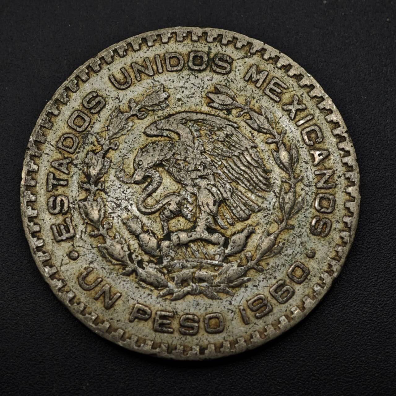 【淘币小摊】实时拍第八百五十三拍   散币银币场   满百包邮可预留二周 每周一统一发货   墨西哥1960年一比索低银币