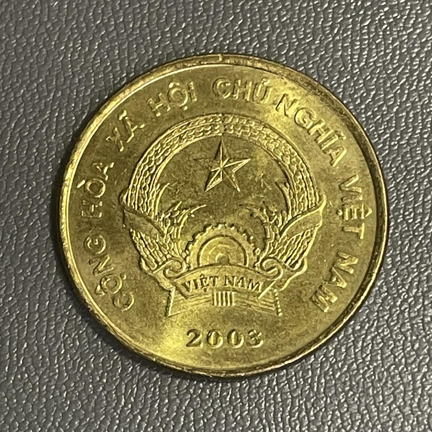 回流0125 全新2003年越南2000盾铜币