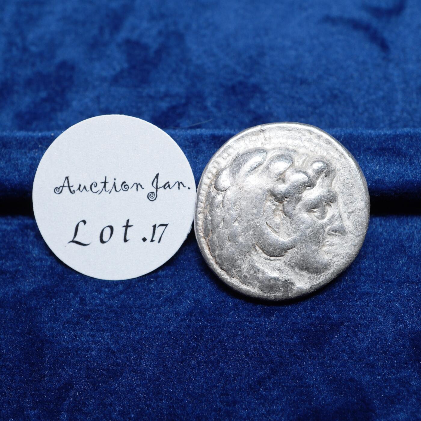 琋语集藏2026年02月欧洲古典打制币拍卖 古希腊马其顿王国大力神赫拉克勒斯4德银币