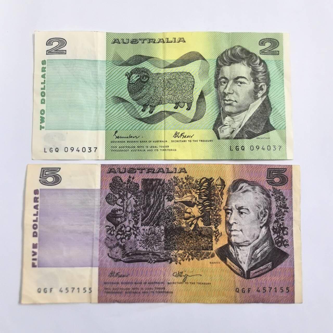 各国外币第109期 澳大利亚2元5元 