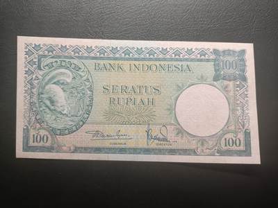 2026一月第四期，总214期 - 印度尼西亚1957版100卢比UNC-无47，稀有松鼠面值