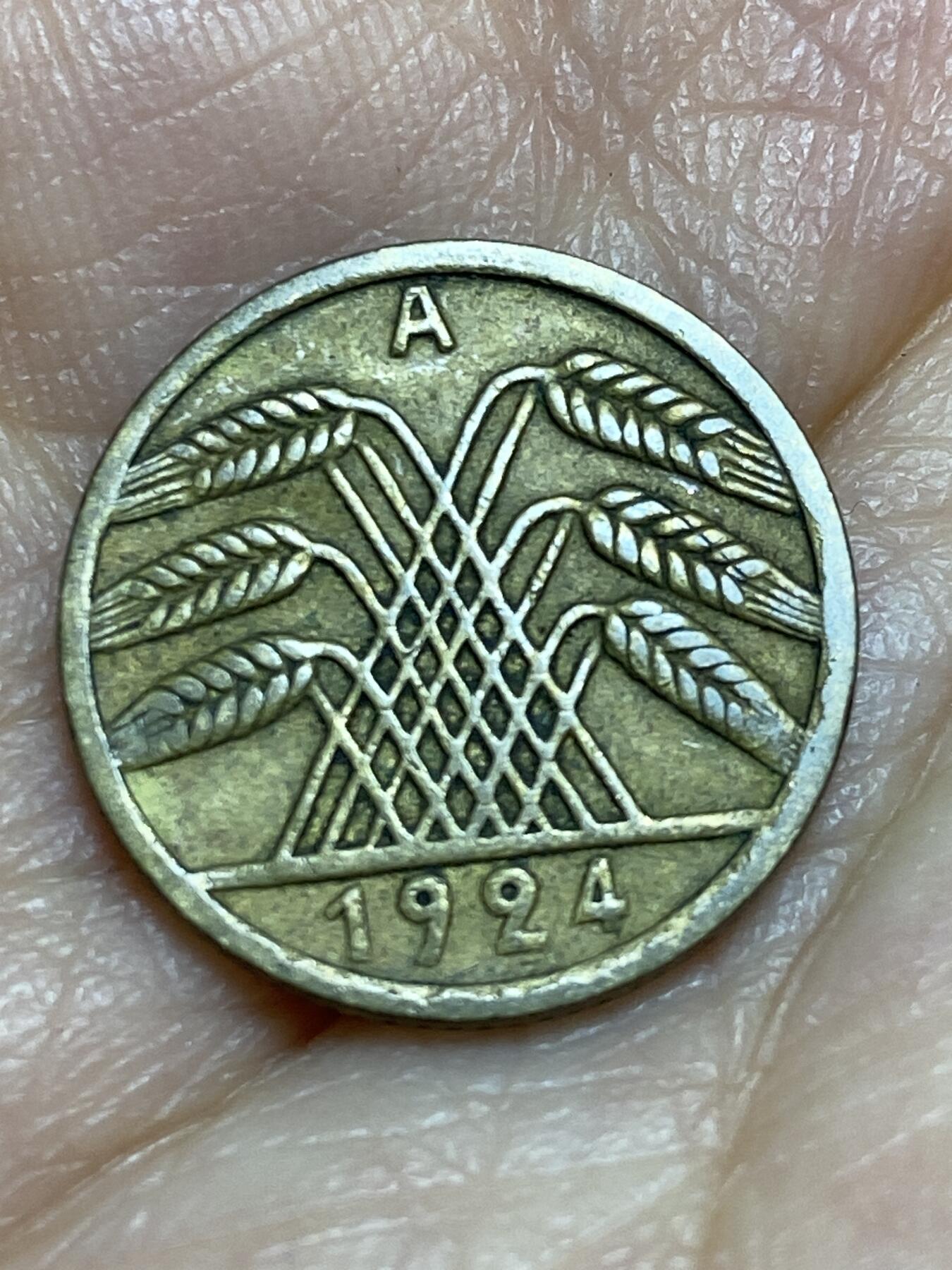 2026年第十三场(总第一百八十二场）外国好品散币场(免佣金) 德意志魏玛共和国1924年5芬尼(地产抵押马克，A标柏林造)