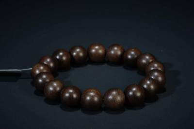 上海都达杂项专场六（全场包邮） 天然文莱软丝沉香1.2圆珠手串 附鉴定证书87-214