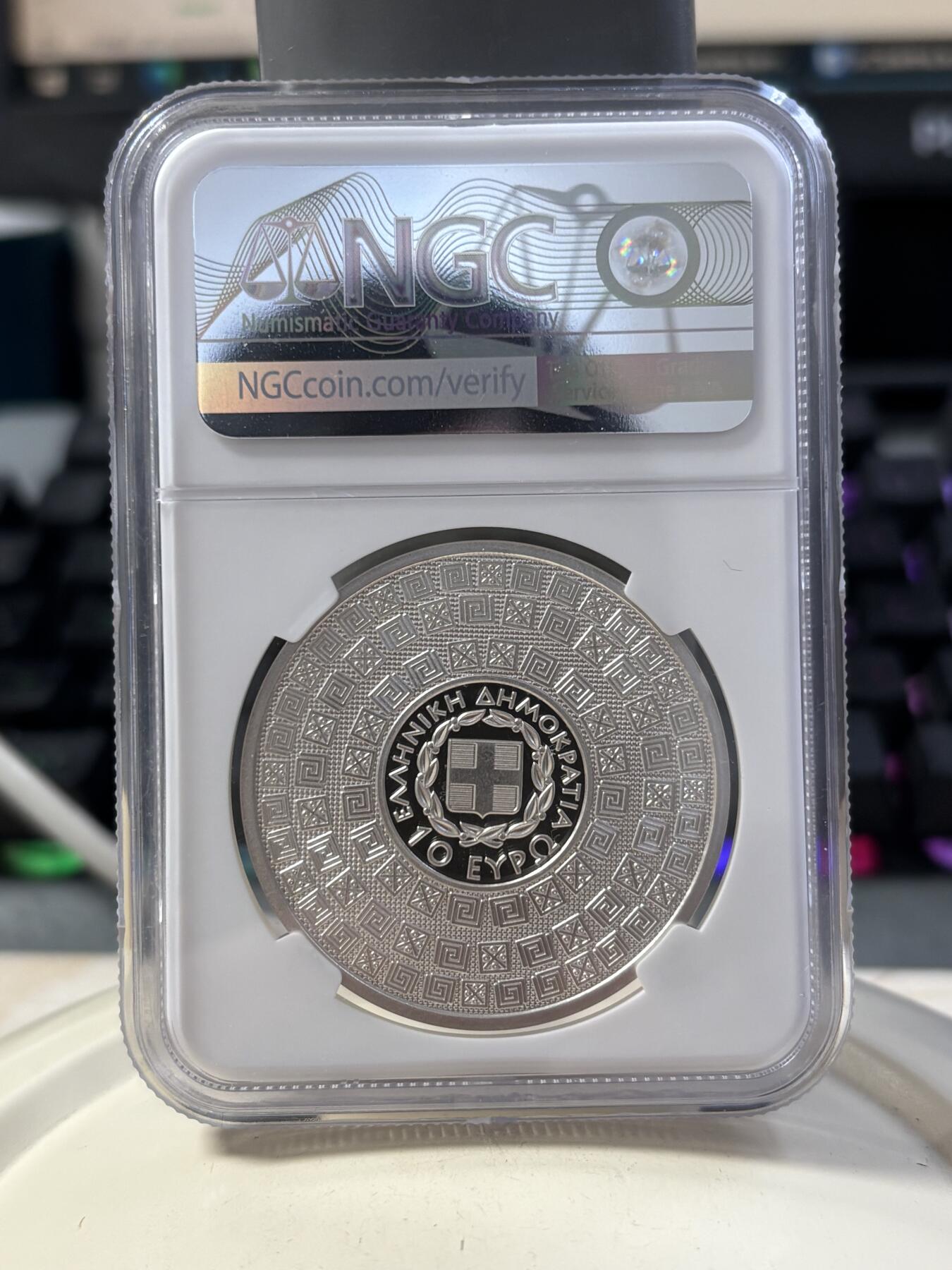 第189期拍卖 希腊2022年历史学家色诺芬1盎司精制纪念银币NGC-PF70无盒无证书，925银，发行1500枚