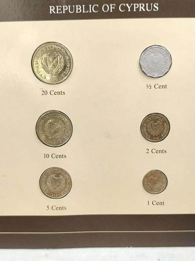 G&W世界散币，银币处理专场（第44场） - 富兰克林-塞浦路斯6枚套