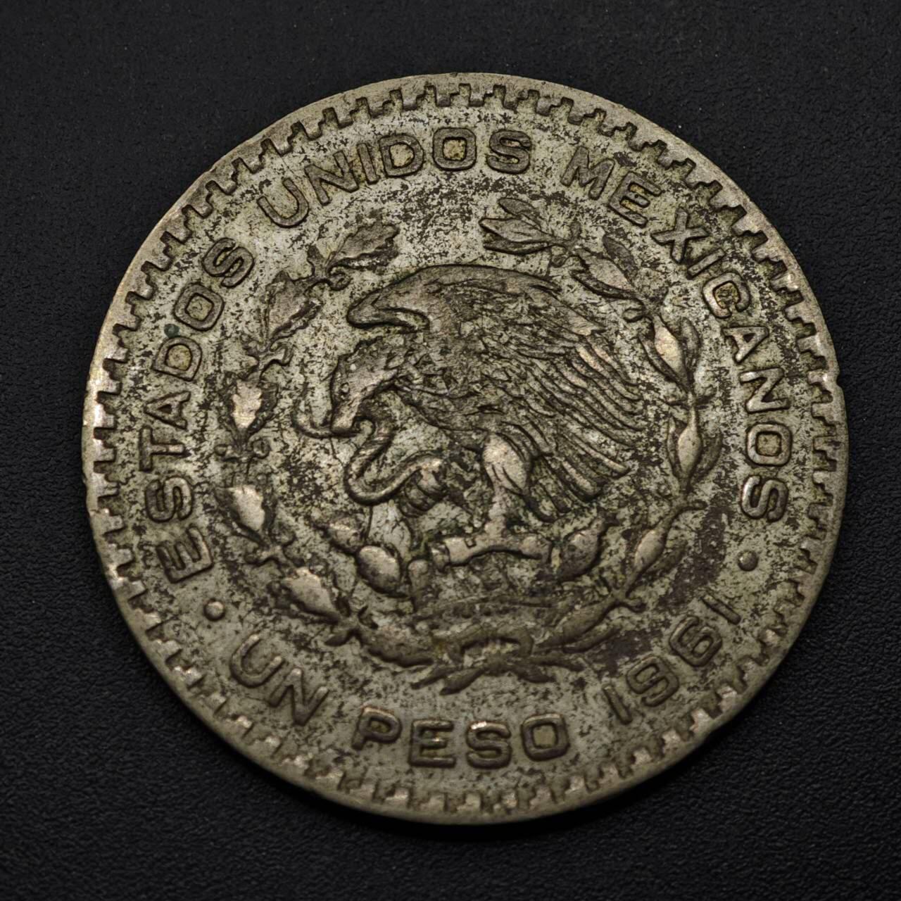 【淘币小摊】实时拍第八百五十三拍   散币银币场   满百包邮可预留二周 每周一统一发货   墨西哥1961年一比索低银币