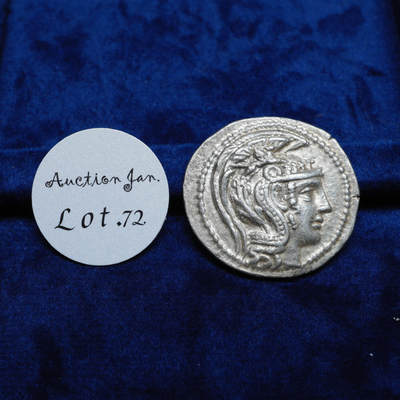 琋语集藏2026年02月欧洲古典打制币拍卖 - 古希腊阿提卡新式雅典娜和猫头鹰4德银币