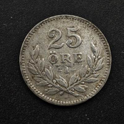 【淘币小摊】实时拍第八百五十三拍   散币银币场   满百包邮可预留二周 每周一统一发货   - 瑞典1914年25欧尔银币