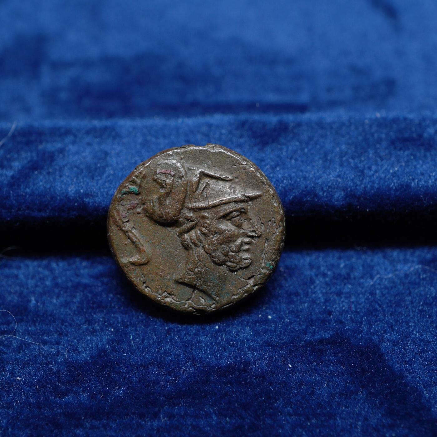 琋语集藏2026年02月欧洲古典打制币拍卖 古希腊卢卡尼亚留基帕斯与丰收女神铜币