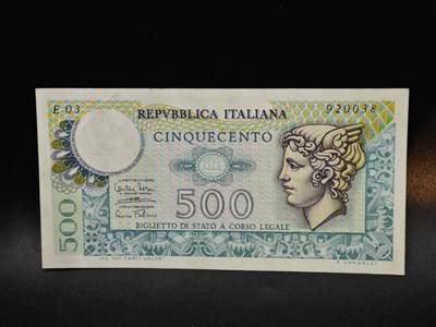 【淘币小摊】限时拍第八百五十二拍  无佣金福利纸币场  满百包邮可预留两周  周一统一发货  - 意大利500里拉纸币