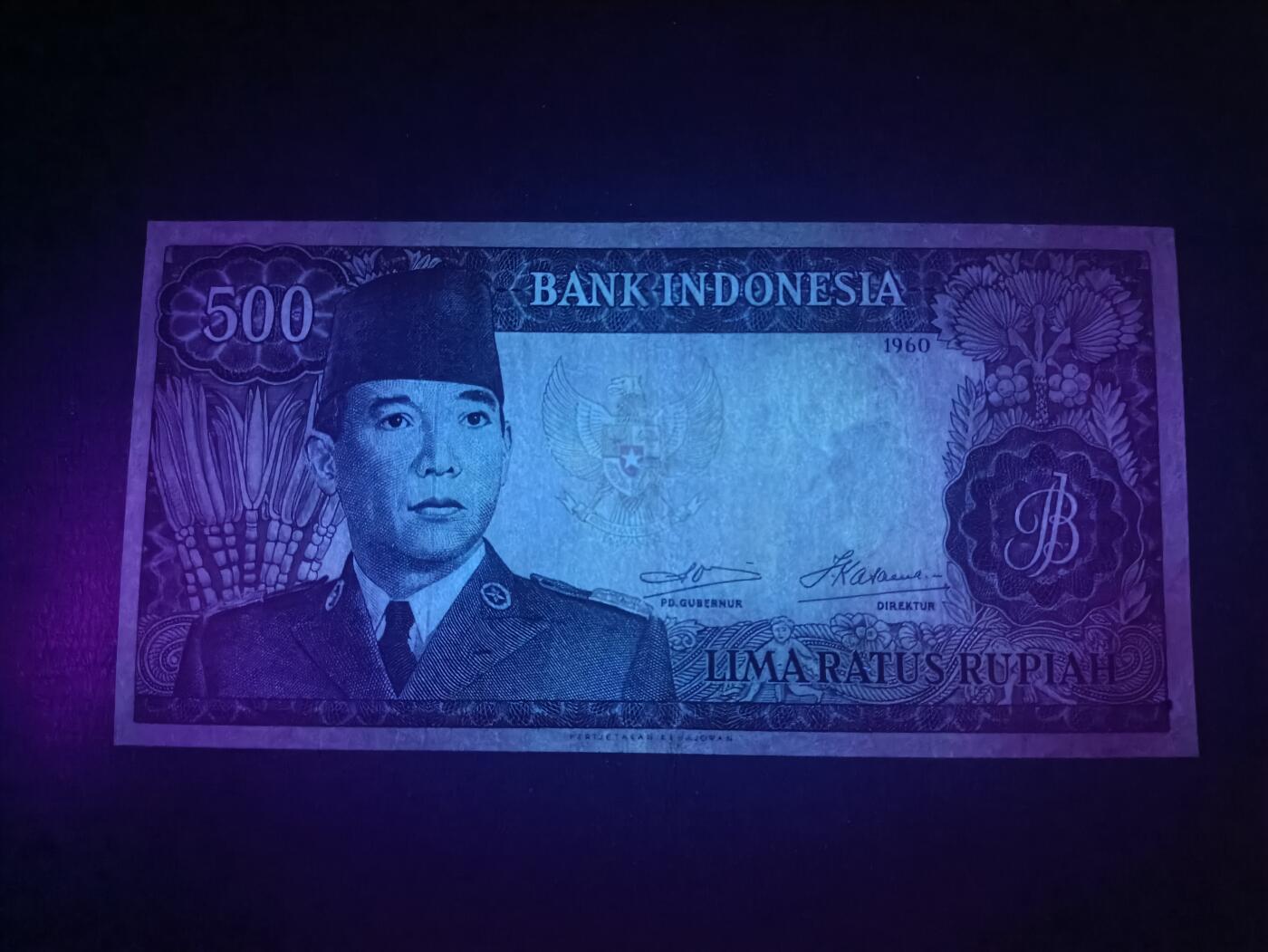 2026一月第四期，总214期 印度尼西亚1960版500卢比流通好品XF水牛水印