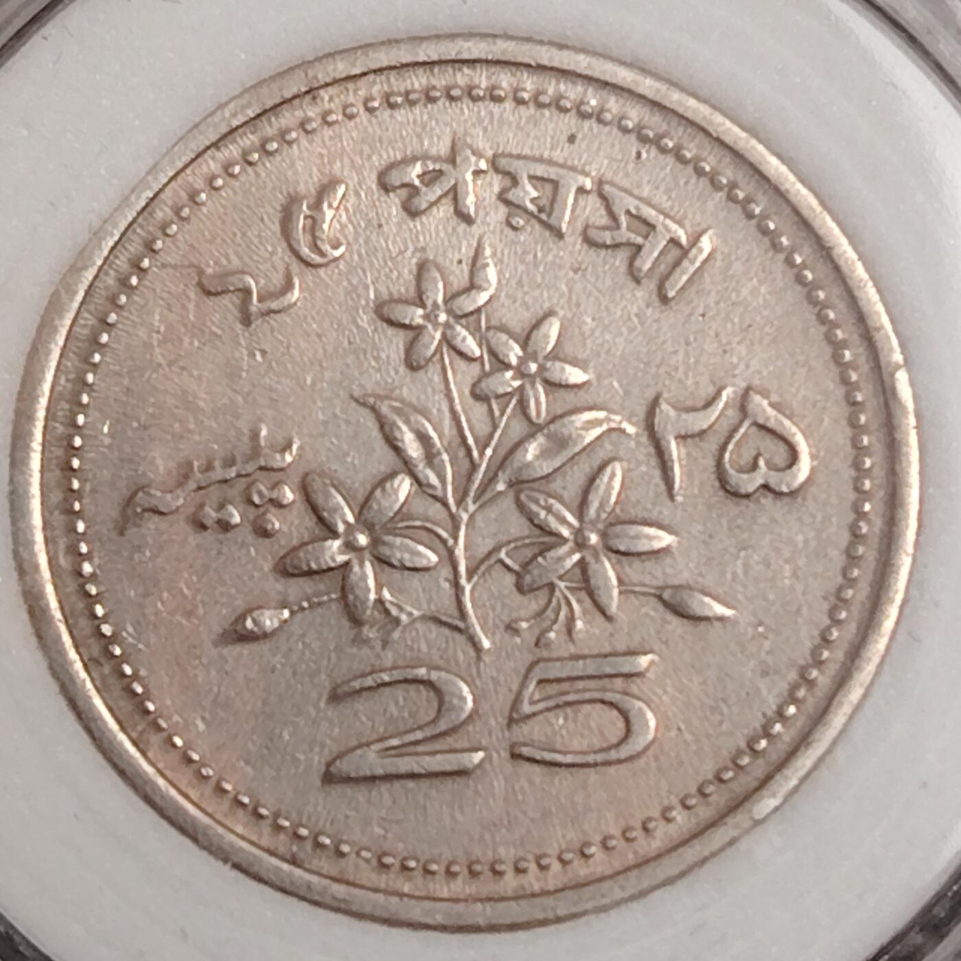 布加迪🐬～世界钱币(上海)🌾第 271 期 /  各国套币和散币 巴基斯坦🇵🇰 1971年 25派沙