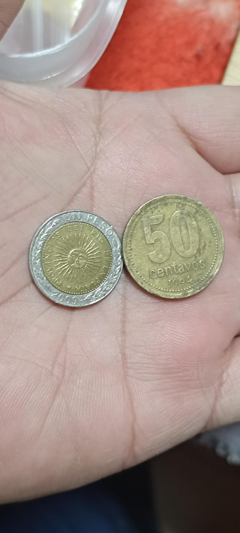 万国钱币阁第八场 双色阿根廷1比索➕50分铜币