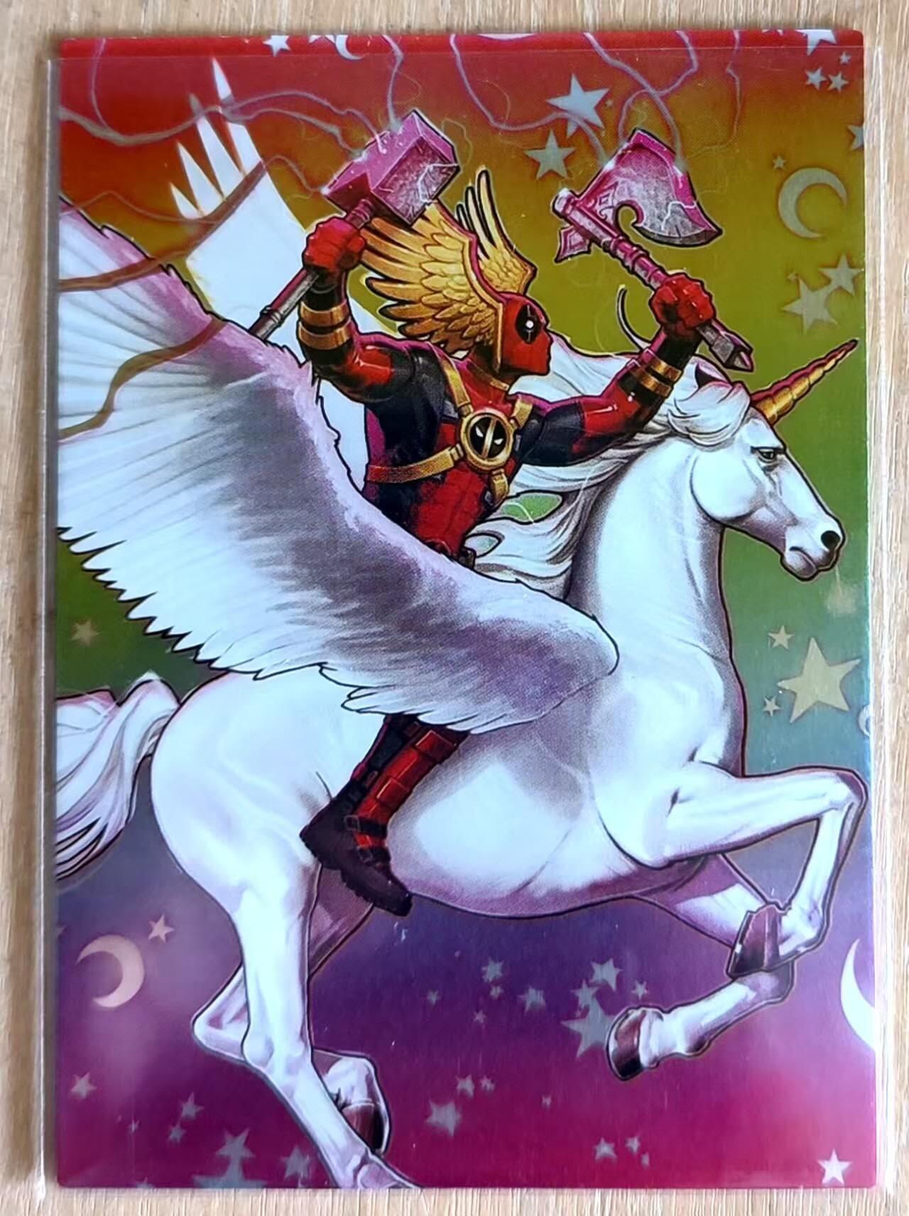 春节前倒数第三场！！龙虎卡牌-七三场（满200元包邮，无佣金，每周六结拍，欢迎送拍） 彩闪 美漫卡牌 死侍骑阳光彩虹小白马