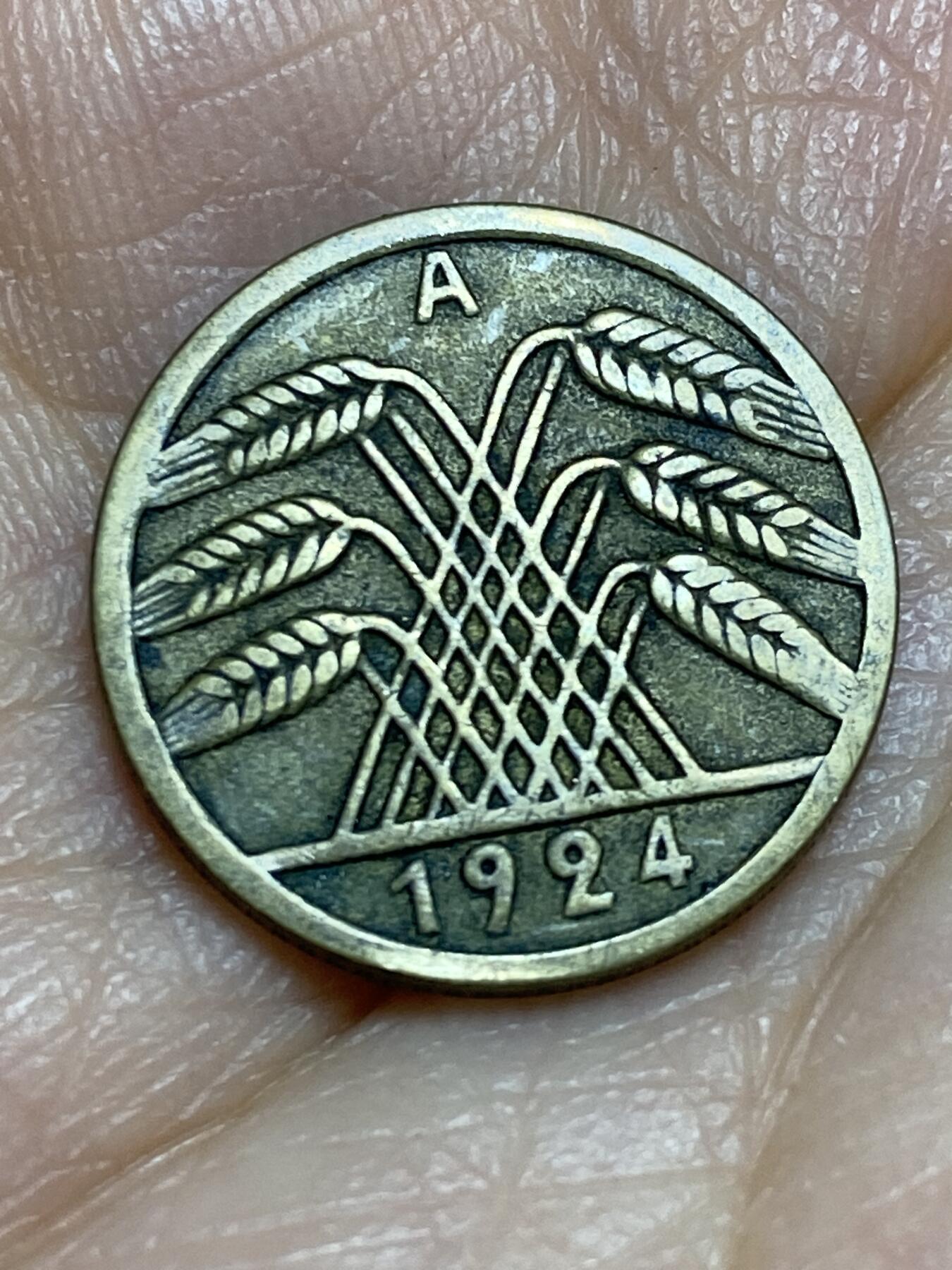 2026年第十三场(总第一百八十二场）外国好品散币场(免佣金) 德意志魏玛共和国1924年5芬尼(地产抵押马克，A标柏林造)