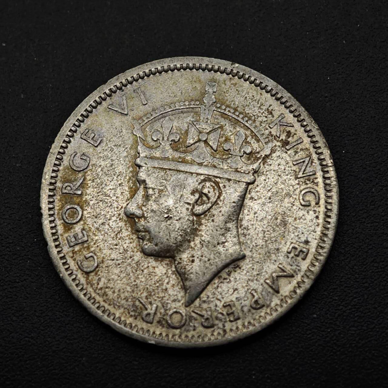 【淘币小摊】实时拍第八百五十三拍   散币银币场   满百包邮可预留二周 每周一统一发货   斐济1941年乔治六世一先令银币