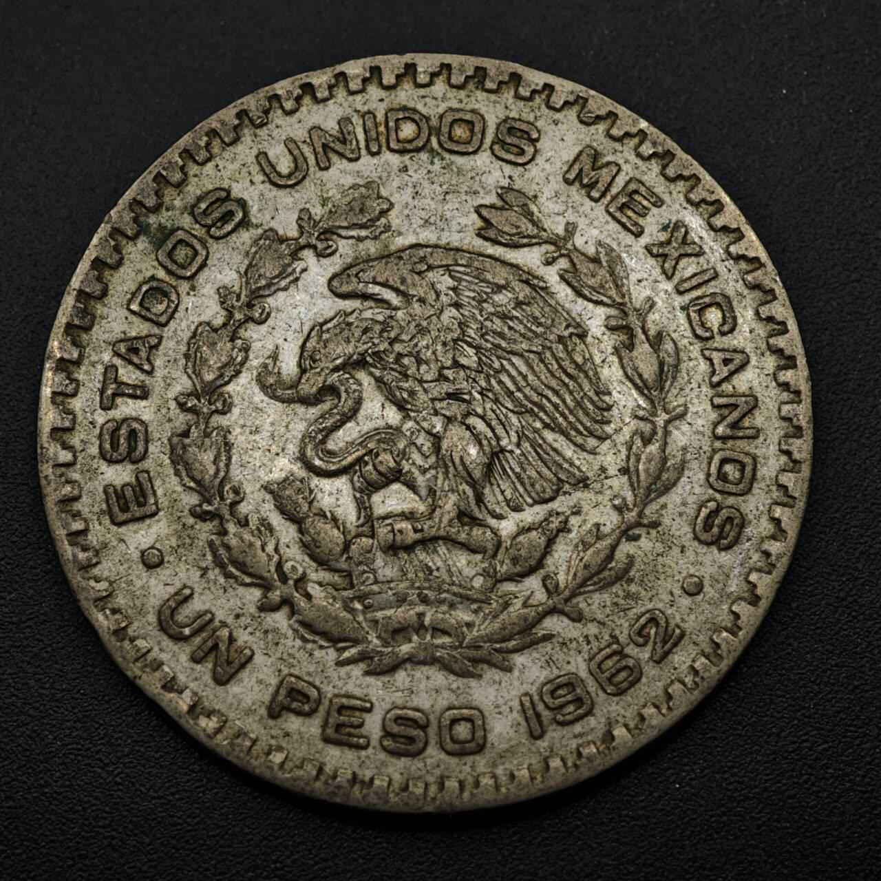 【淘币小摊】实时拍第八百五十三拍   散币银币场   满百包邮可预留二周 每周一统一发货   墨西哥1962年一比索低银币