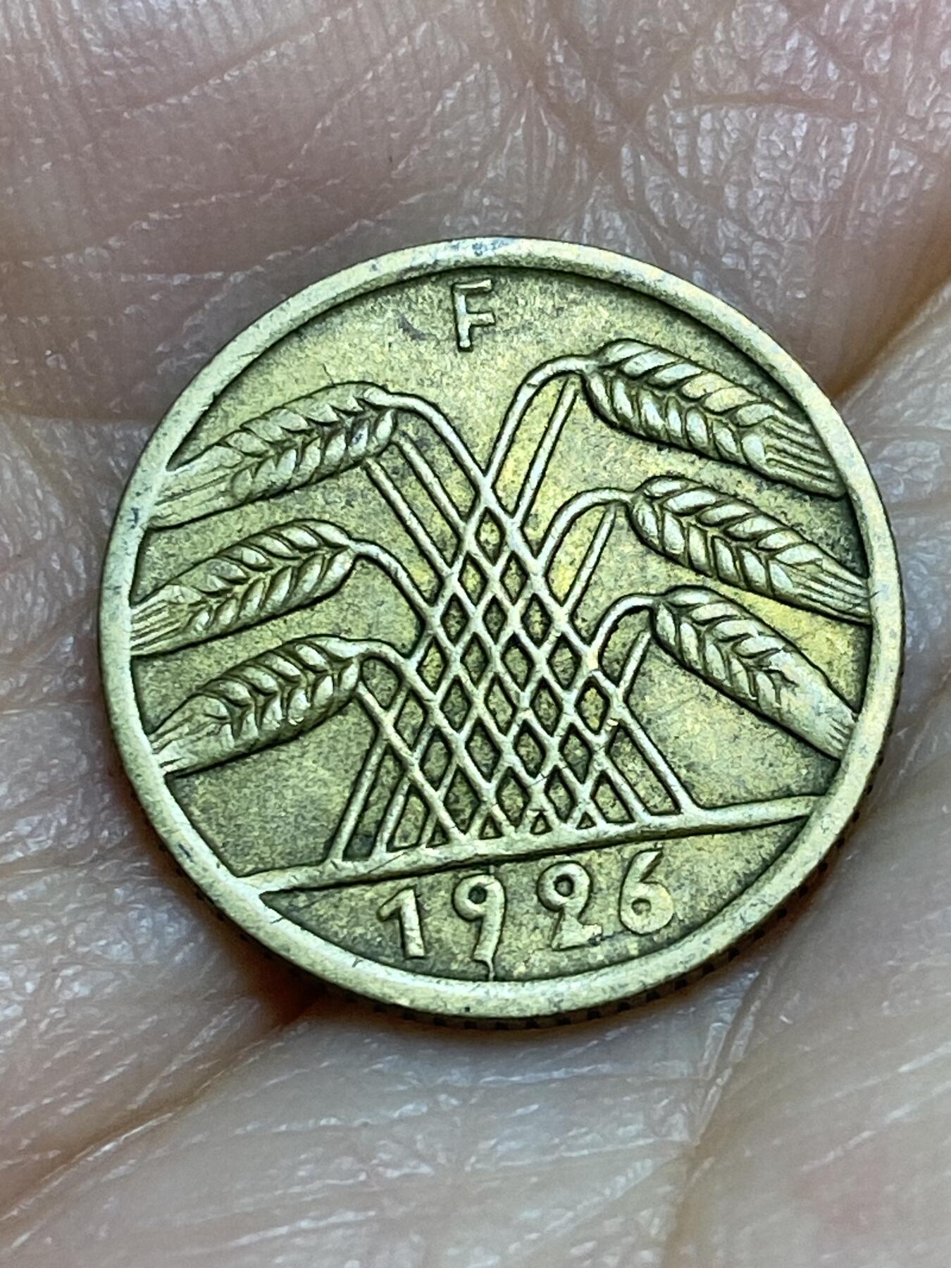 2026年第十三场(总第一百八十二场）外国好品散币场(免佣金) 稀少特年–德意志魏玛共和国1926年5芬尼(F标，斯图加特造)