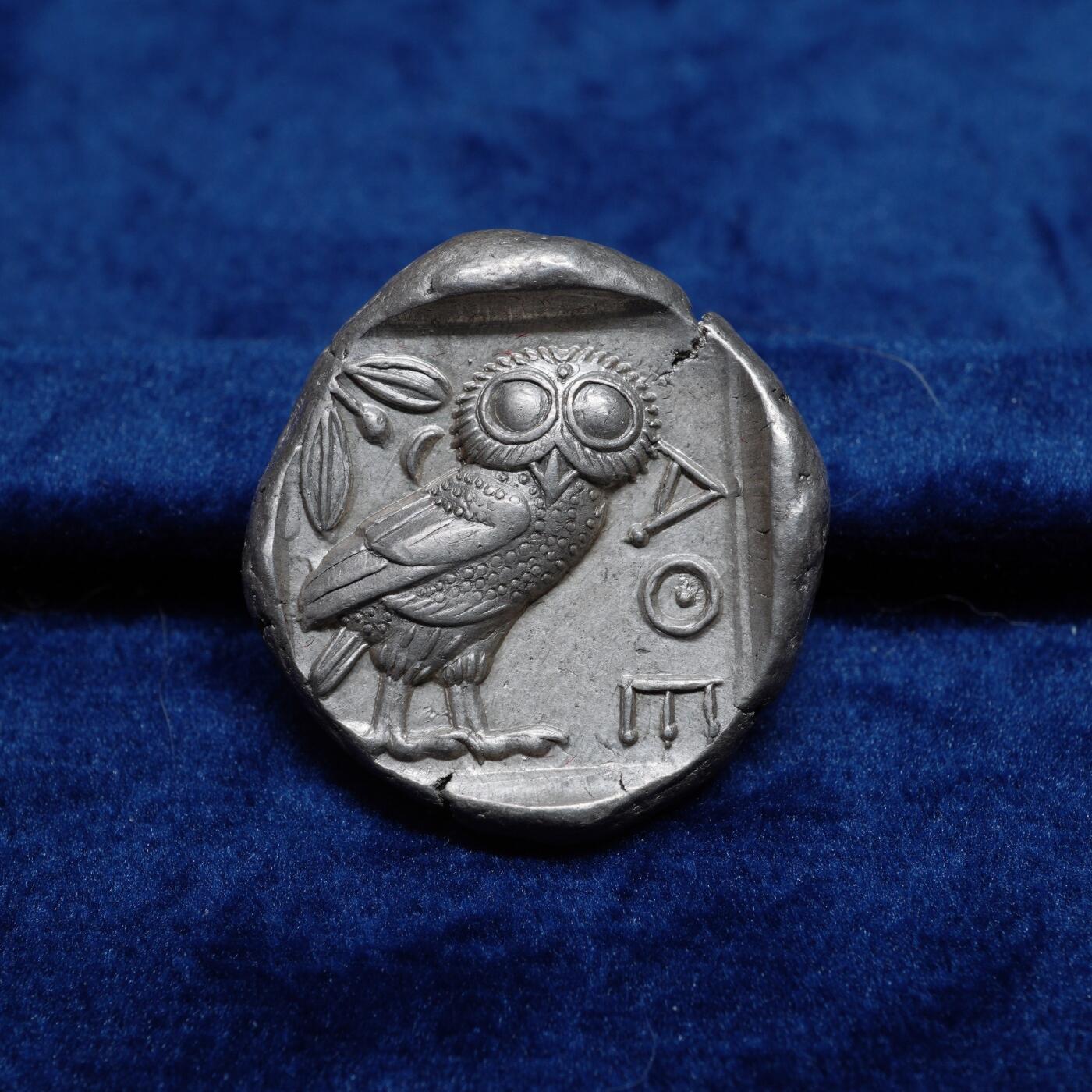 琋语集藏2026年02月欧洲古典打制币拍卖 古希腊阿提卡地区雅典娜与猫头鹰4德银币