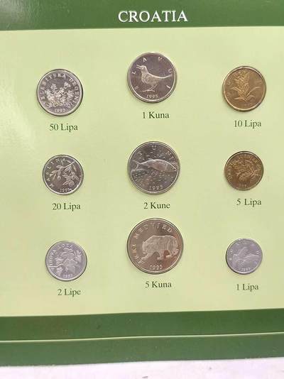 G&W世界散币，银币处理专场（第44场） - 富兰克林-克罗地亚9枚套