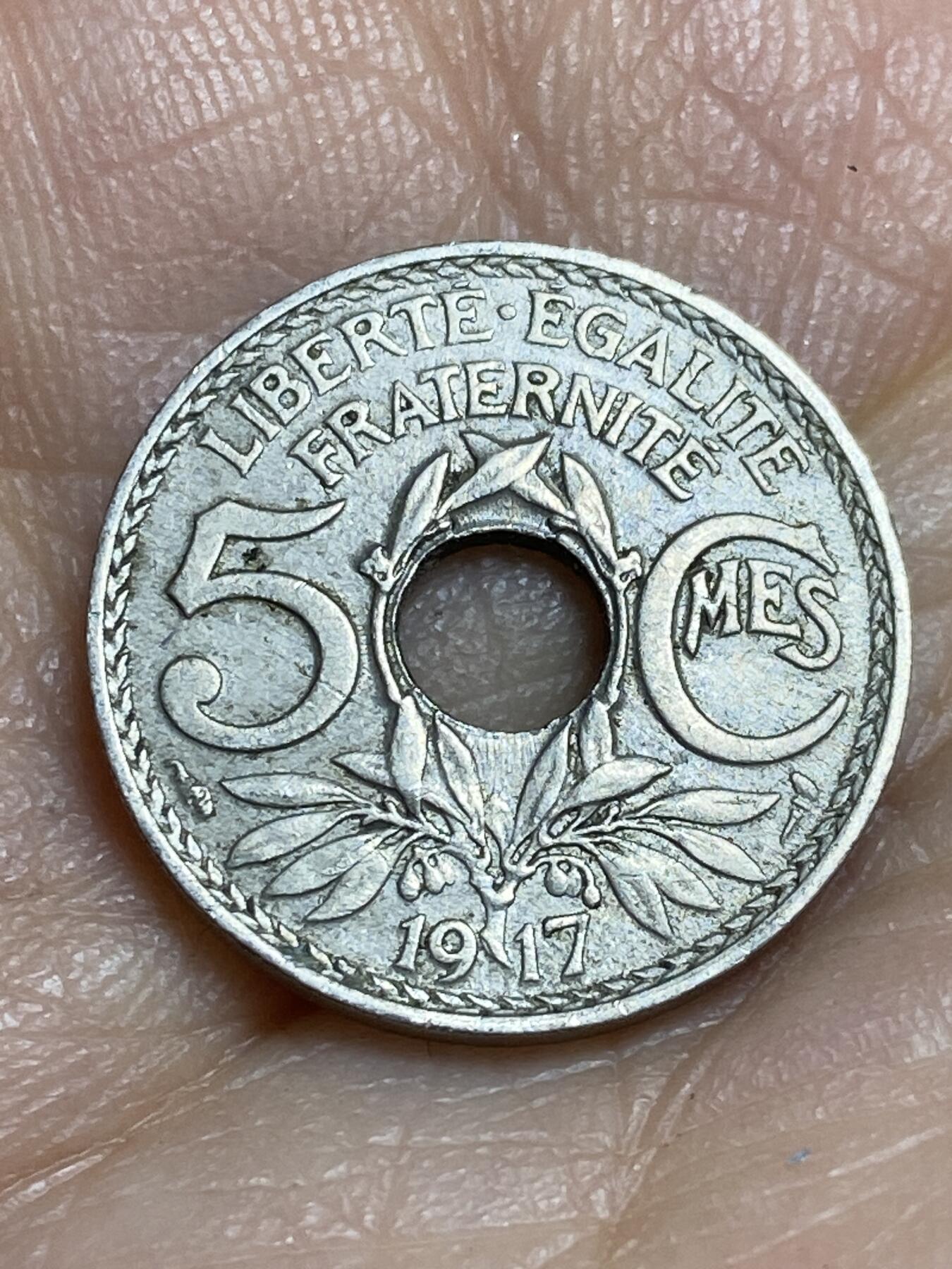 2026年第十四场(总第一百八十三场）外国好品散币场(免佣金) 少见–法兰西第三共和国1917年5生丁(第三版，大尺寸版，首发年)
