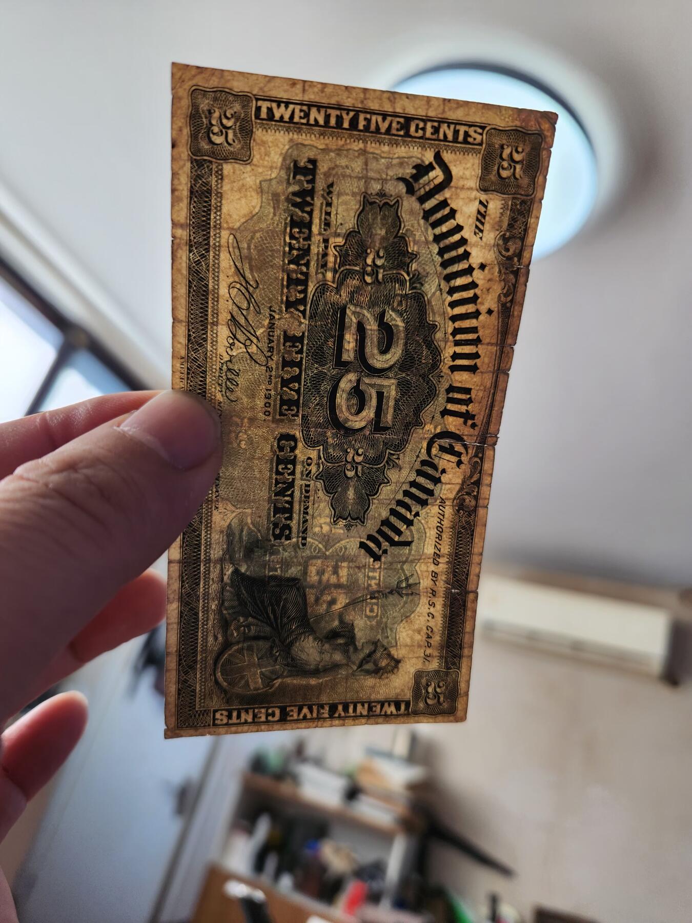 1月22号晚上8点 外国纸币自动截拍第11场 1900澳大利亚25原票旧品