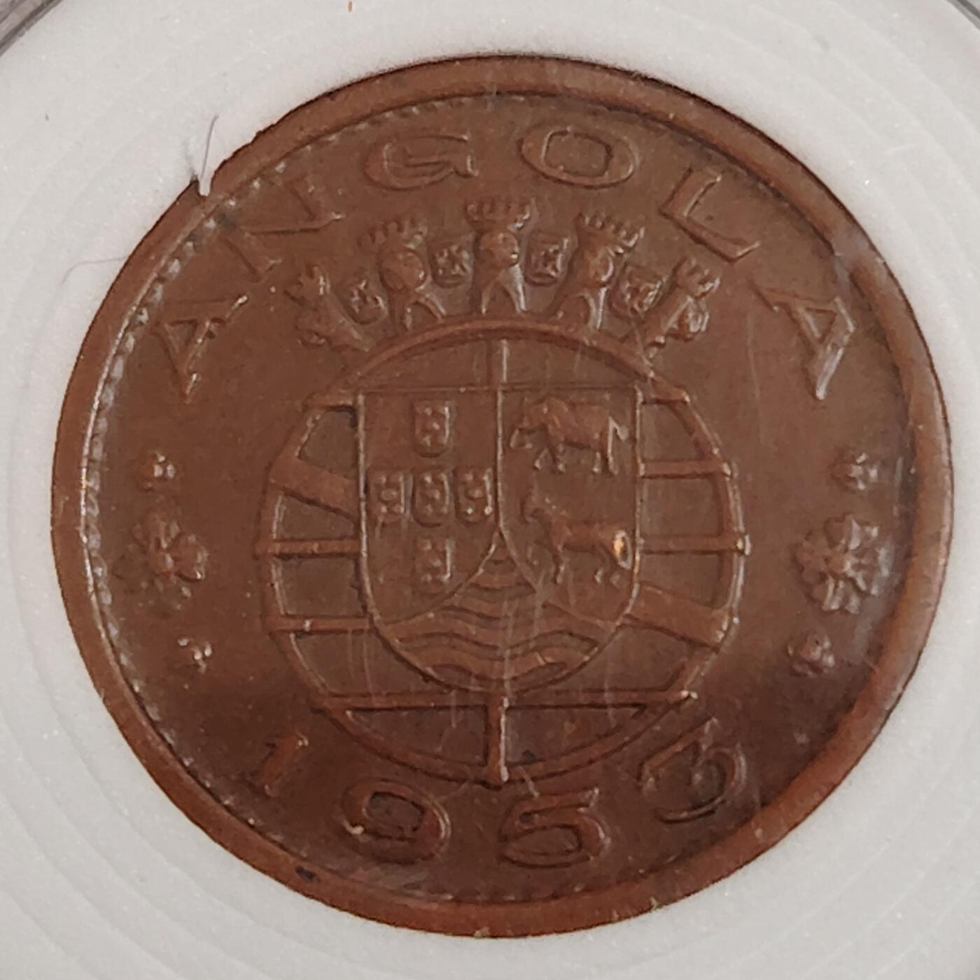 布加迪🐬～世界钱币(上海)🌾第 271 期 /  各国套币和散币 安哥拉🇦🇴 1953年 50分